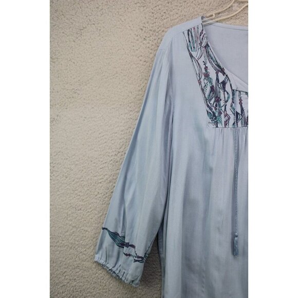 Disney Parks Pandora "The World of Avatar" 3/4 Sleeve Tunic-XL-BOHO-Tassels - Picture 8 of 11